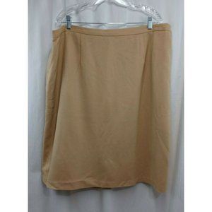 Vintage Sag Harbor Beige Women's 100% Wool Skirt Size 22W Straight Pencil
